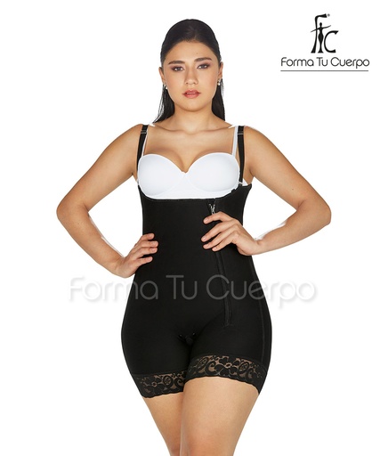 Media Pierna Zipper Negra